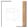 Hanah Home Mesilla de Noche Moderna Elegante Roble y Blanco 45x52x40 cm